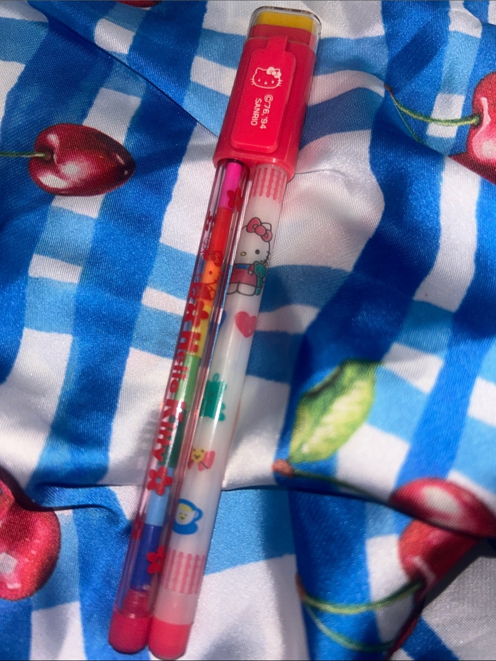 Sanrio Hello Kitty Pink Red Dual-Tip Character Pen